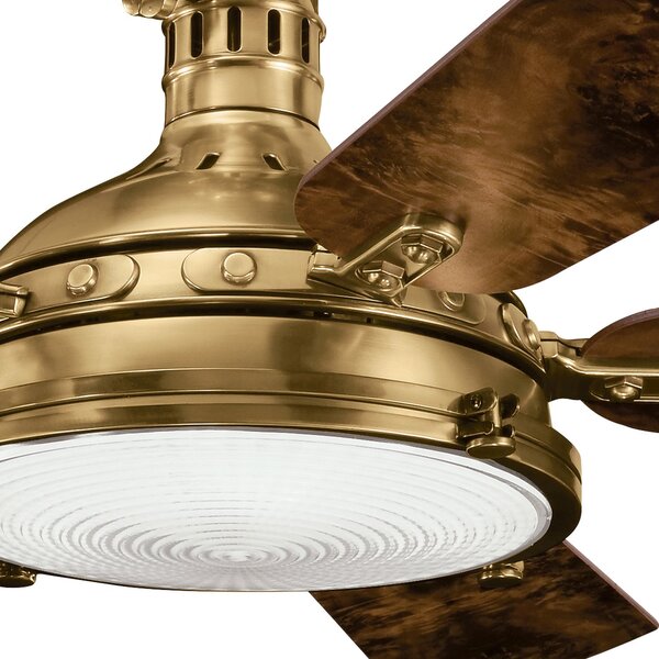 Kichler loft mennyezeti ventilátor hatteras antik sárgaréz fehér elsklfhttersbay56bab