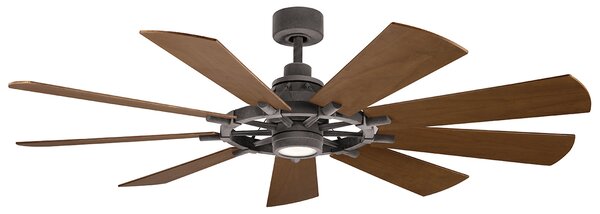 Kichler loft mennyezeti ventilátor gentry sötét dió könnyű dió cink elsklf-gentry-65-wz