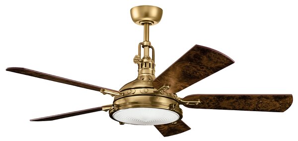 Kichler loft mennyezeti ventilátor hatteras antik sárgaréz fehér elsklfhttersbay56bab