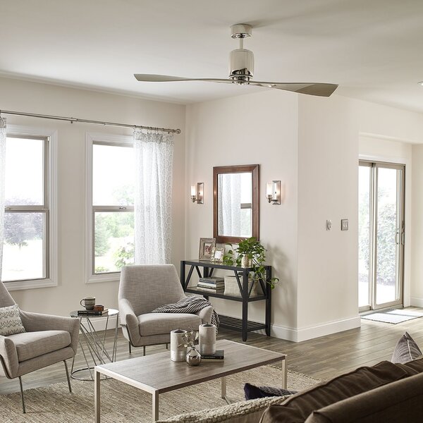 Kichler modern mennyezeti ventilátor ferron polírozott nikkel pezsgő elsklf-ferron-60-pn