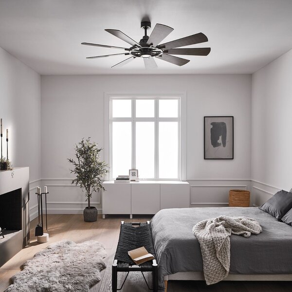 Kichler loft mennyezeti ventilátor gentry sötét dió könnyű dió cink elsklf-gentry-65-wz
