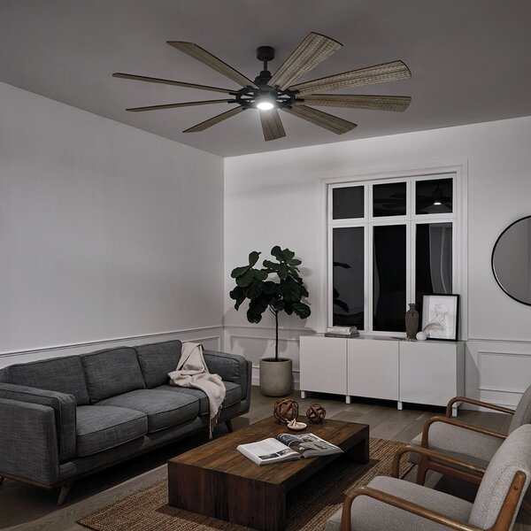 Kichler loft mennyezeti ventilátor gentry xl sötét dió könnyű dió cink elsklf-gentry-85-wz