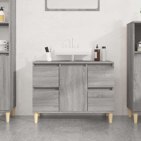 Vidaxl Fürdőszobabútor - Sonoma Szürke - 80x33x60 cm