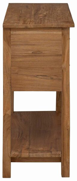 VidaXL Széf Természetes 79 x 35 x 80 cm Tömör Teakfa