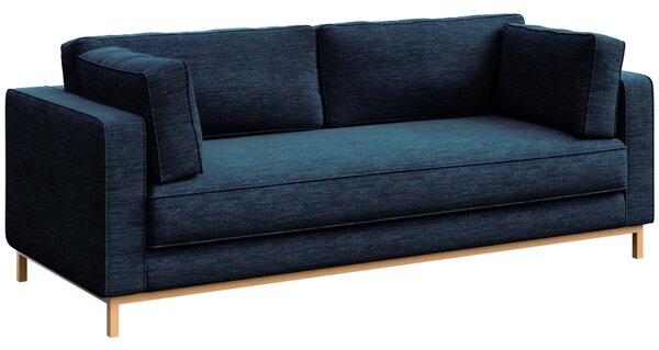 Kék szövet háromszemélyes kanapé Ame Yens Celerio 222 cm