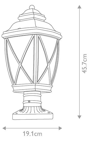 Kichler klasszikus kültéri állólámpa tangier antik bronz elskl-tangier3-m