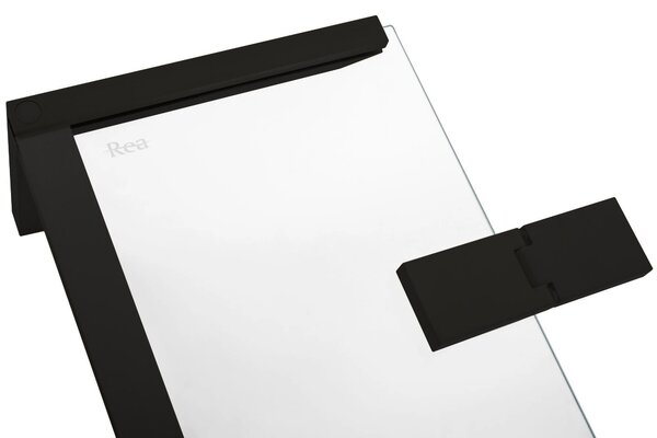 Rea Hugo, zuhanykabin 80(ajtó)x80(fal)x200,5 cm, fekete matt, KPL-45220