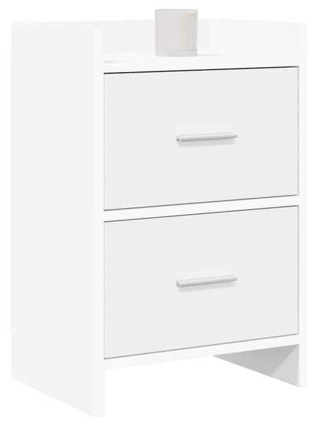 VidaXL Éjjeliszekrények 2 pcs Fehér 40 x 30 x 60 cm Szerelt Fa