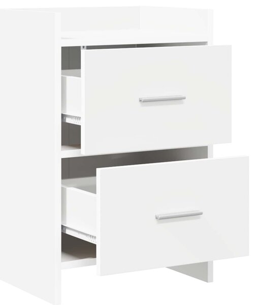 VidaXL Éjjeliszekrények 2 pcs Fehér 40 x 30 x 60 cm Szerelt Fa
