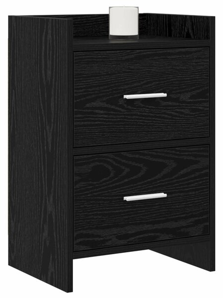 VidaXL Éjjeliszekrények 2 pcs Fekete Tölgy 40 x 30 x 60 cm Szerelt Fa