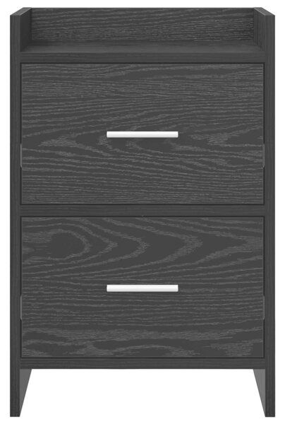 VidaXL Éjjeliszekrények 2 pcs Fekete Tölgy 40 x 30 x 60 cm Szerelt Fa