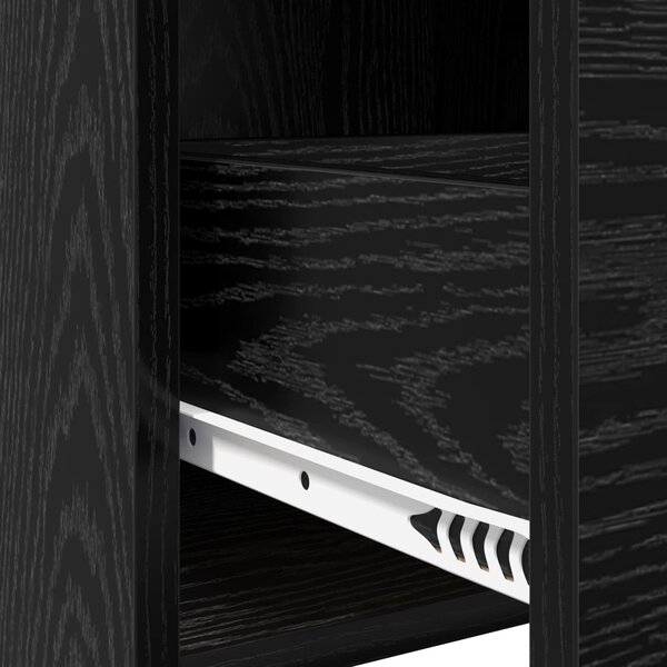 VidaXL Éjjeliszekrények 2 pcs Fekete Tölgy 40 x 30 x 60 cm Szerelt Fa