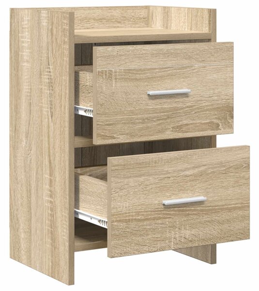 VidaXL Éjjeliszekrények 2 pcs Sonoma Tölgy 40 x 30 x 60 cm Szerelt Fa
