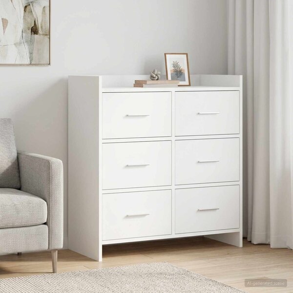 VidaXL Széf Fehér 75 x 33 x 80 cm Szerelt Fa