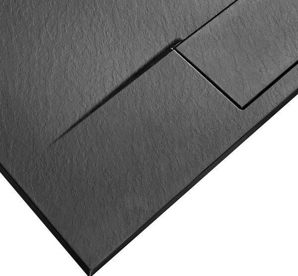 Rea, Zuhanytálca REA Basalt 80x120- Fekete, REA-K3305