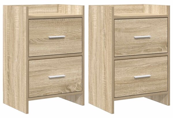 VidaXL Éjjeliszekrények 2 pcs Sonoma Tölgy 40 x 30 x 60 cm Szerelt Fa
