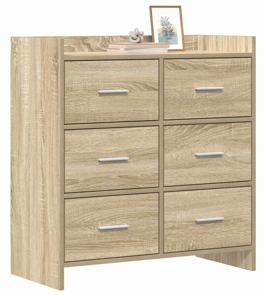 VidaXL Széf Sonoma Tölgy 75 x 33 x 80 cm Szerelt Fa