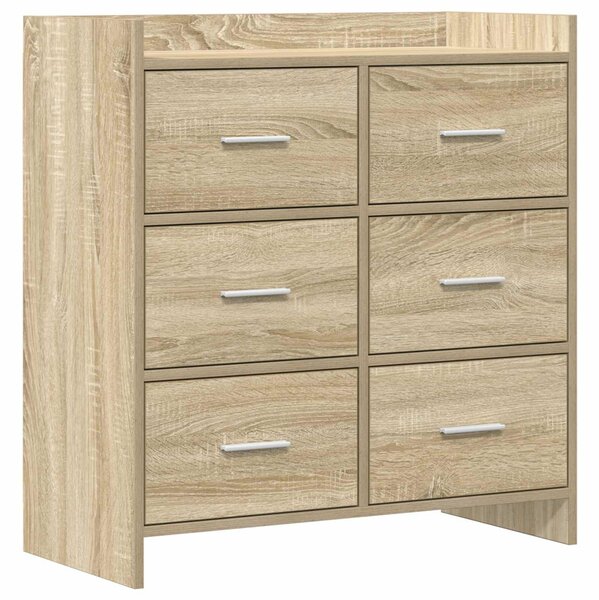 VidaXL Széf Sonoma Tölgy 75 x 33 x 80 cm Szerelt Fa