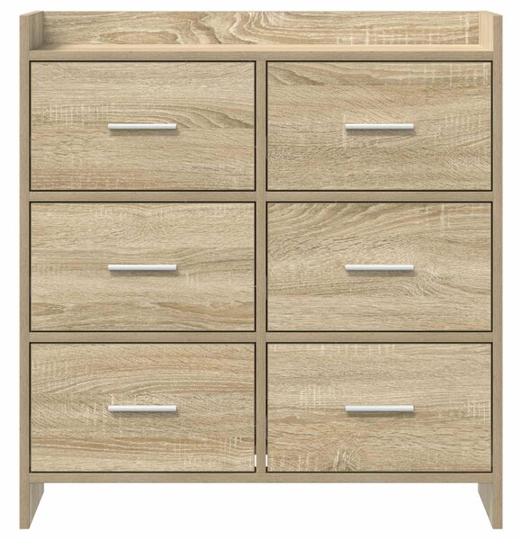 VidaXL Széf Sonoma Tölgy 75 x 33 x 80 cm Szerelt Fa