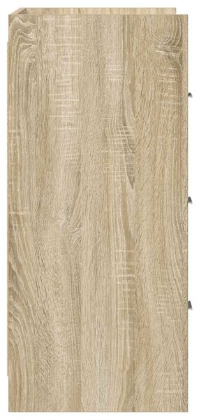 VidaXL Széf Sonoma Tölgy 75 x 33 x 80 cm Szerelt Fa