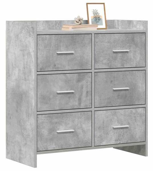 VidaXL Széf Betonszürke 75 x 33 x 80 cm Szerelt Fa