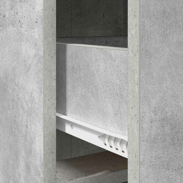 VidaXL Széf Betonszürke 75 x 33 x 80 cm Szerelt Fa