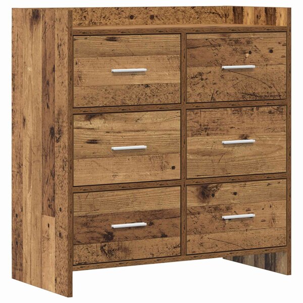 VidaXL Széf Antik Fa 75 x 33 x 80 cm Szerelt Fa
