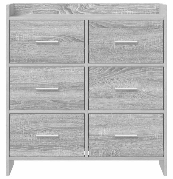 VidaXL Széf Szürke Sonoma 75 x 33 x 80 cm Szerelt Fa
