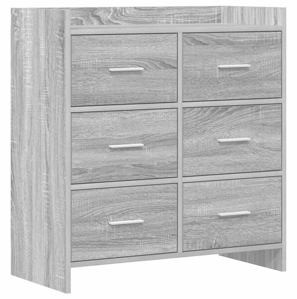VidaXL Széf Szürke Sonoma 75 x 33 x 80 cm Szerelt Fa