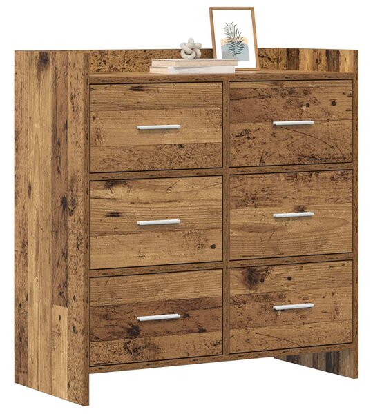 VidaXL Széf Antik Fa 75 x 33 x 80 cm Szerelt Fa