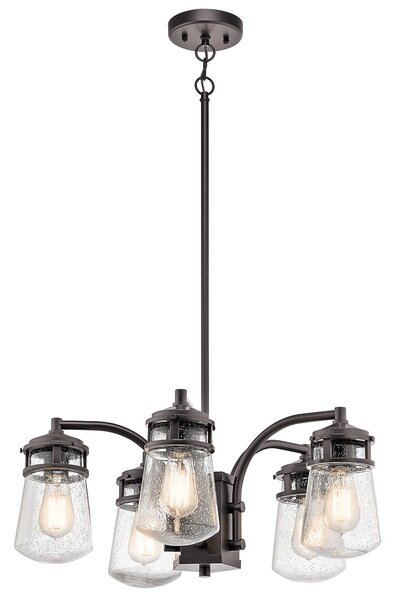 Kichler loft vintage kültéri függeszték lyndon fekete elskl-lyndon-5p-az IP44