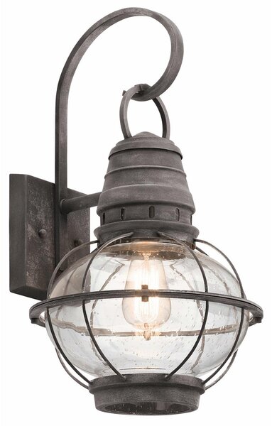 Kichler loft vintage kültéri fali lámpa bridgepoint antik cink elskl-bridgepoint-l IP44