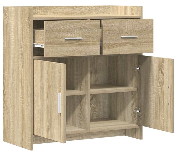 VidaXL Széf Sonoma Tölgy 75 x 36 x 80 cm Szerelt Fa