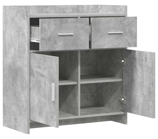 VidaXL Széf Betonszürke 75 x 36 x 80 cm Szerelt Fa