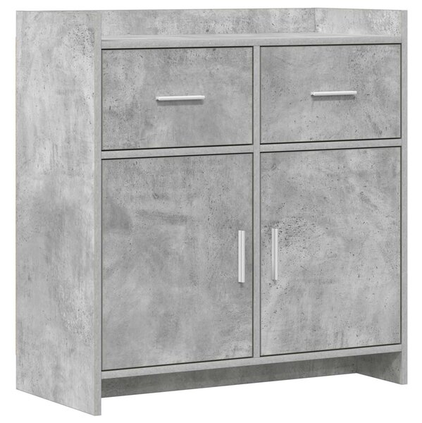VidaXL Széf Betonszürke 75 x 36 x 80 cm Szerelt Fa
