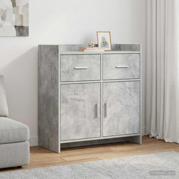 VidaXL Széf Betonszürke 75 x 36 x 80 cm Szerelt Fa