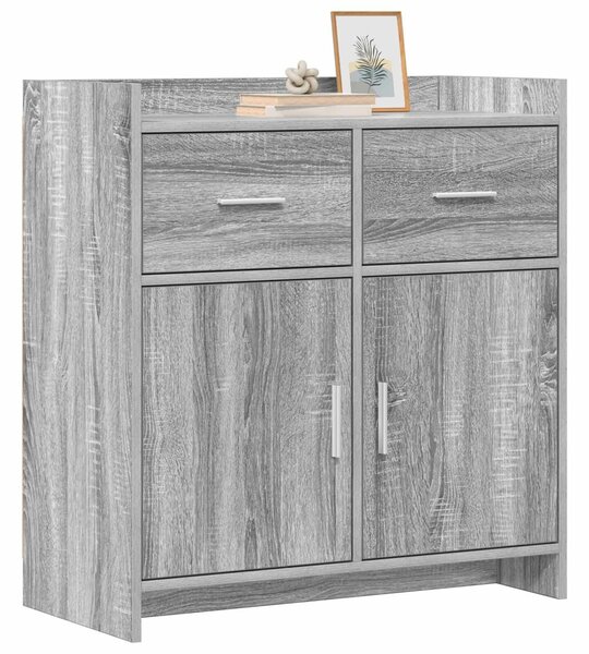 VidaXL Széf Szürke Sonoma 75 x 36 x 80 cm Szerelt Fa