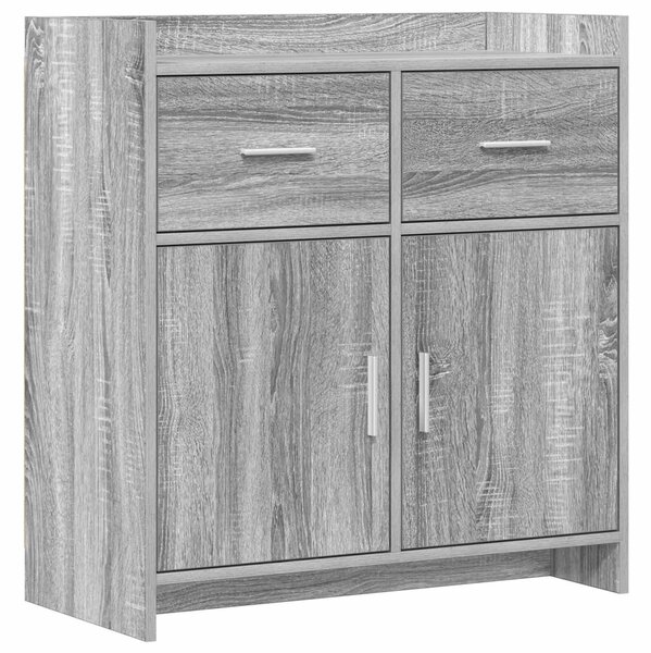 VidaXL Széf Szürke Sonoma 75 x 36 x 80 cm Szerelt Fa
