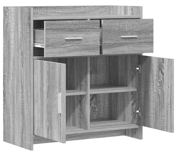 VidaXL Széf Szürke Sonoma 75 x 36 x 80 cm Szerelt Fa