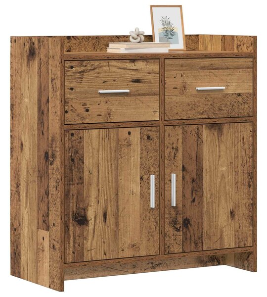 VidaXL Széf Antik Fa 75 x 36 x 80 cm Szerelt Fa