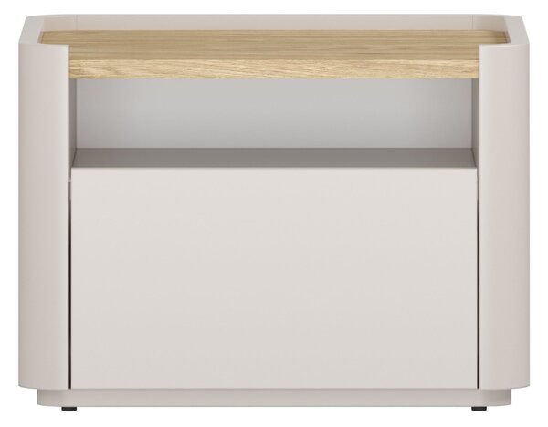 Elivo éjjeliszekrény 50 cm fiókkal - kasmír / olajozott tölgy