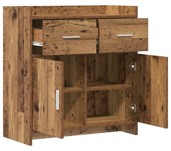 VidaXL Széf Antik Fa 75 x 36 x 80 cm Szerelt Fa