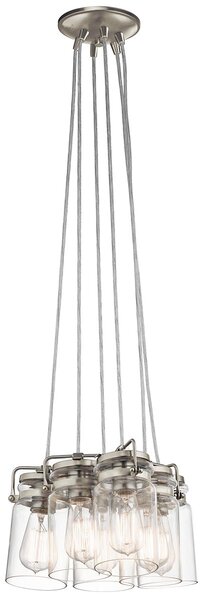 Kichler klasszikus modern vintage függeszték brinley nikkel elskl-brinley6-ni