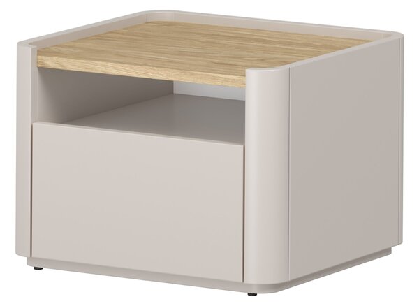 Elivo éjjeliszekrény 50 cm fiókkal - kasmír / olajozott tölgy