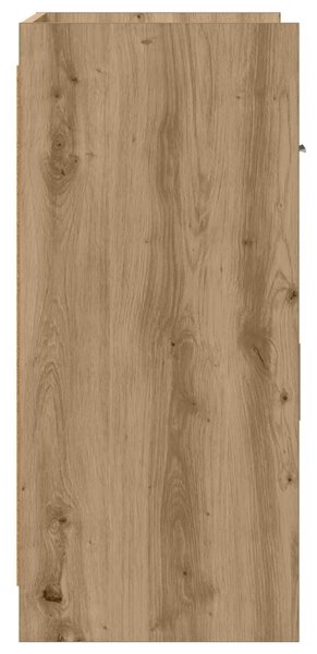 VidaXL Széf Kézműves Tölgy 75 x 36 x 80 cm Szerelt Fa