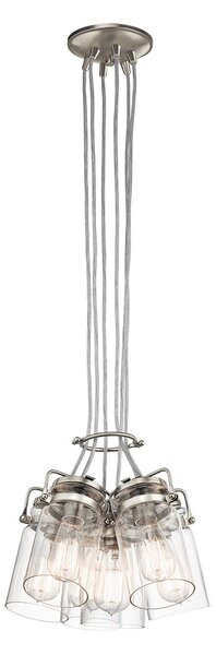 Kichler klasszikus modern vintage függeszték brinley nikkel elskl-brinley6-ni