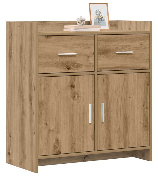 VidaXL Széf Kézműves Tölgy 75 x 36 x 80 cm Szerelt Fa
