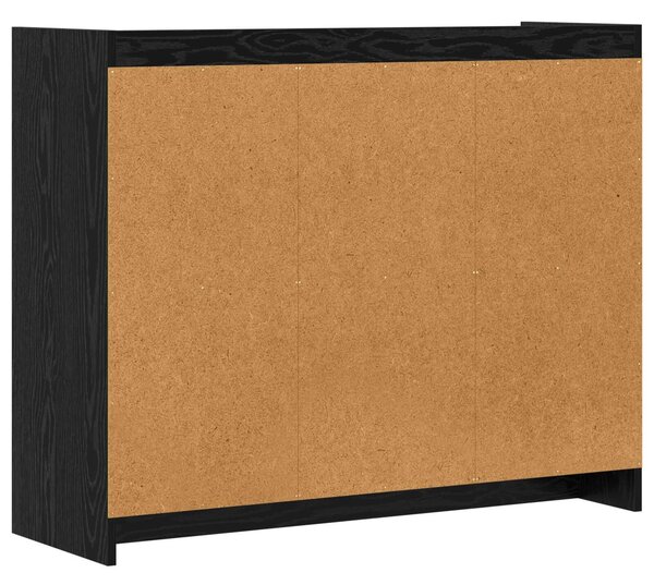 VidaXL Széf Fekete Tölgy 98,5 x 33 x 80 cm Szerelt Fa