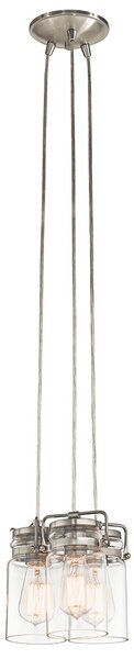Kichler klasszikus modern vintage függeszték brinley nikkel elskl-brinley3-ni