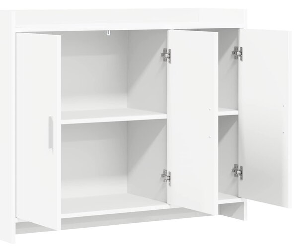 VidaXL Széf Fehér 98,5 x 33 x 80 cm Szerelt Fa
